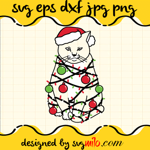 Meowy Christmas SVG, Christmas SVG, Cat SVG, EPS, PNG, DXF, Premium Quality - SVGMILO