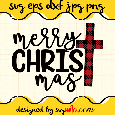 Merry Christmas Cross SVG, Christmas SVG, Santa SVG, EPS, PNG, DXF, Premium Quality - SVGMILO