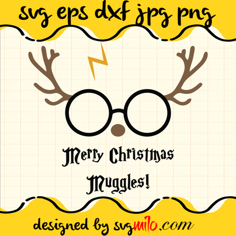 Merry Christmas Muggles SVG, Harry Reindeer SVG, Christmas Wizard SVG, Christmas SVG, EPS, PNG, DXF, Premium Quality - SVGMILO