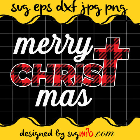 Merry Christmas Red Plaid Christmas Cricut cut file, Silhouette cutting file,Premium Quality SVG - SVGMILO