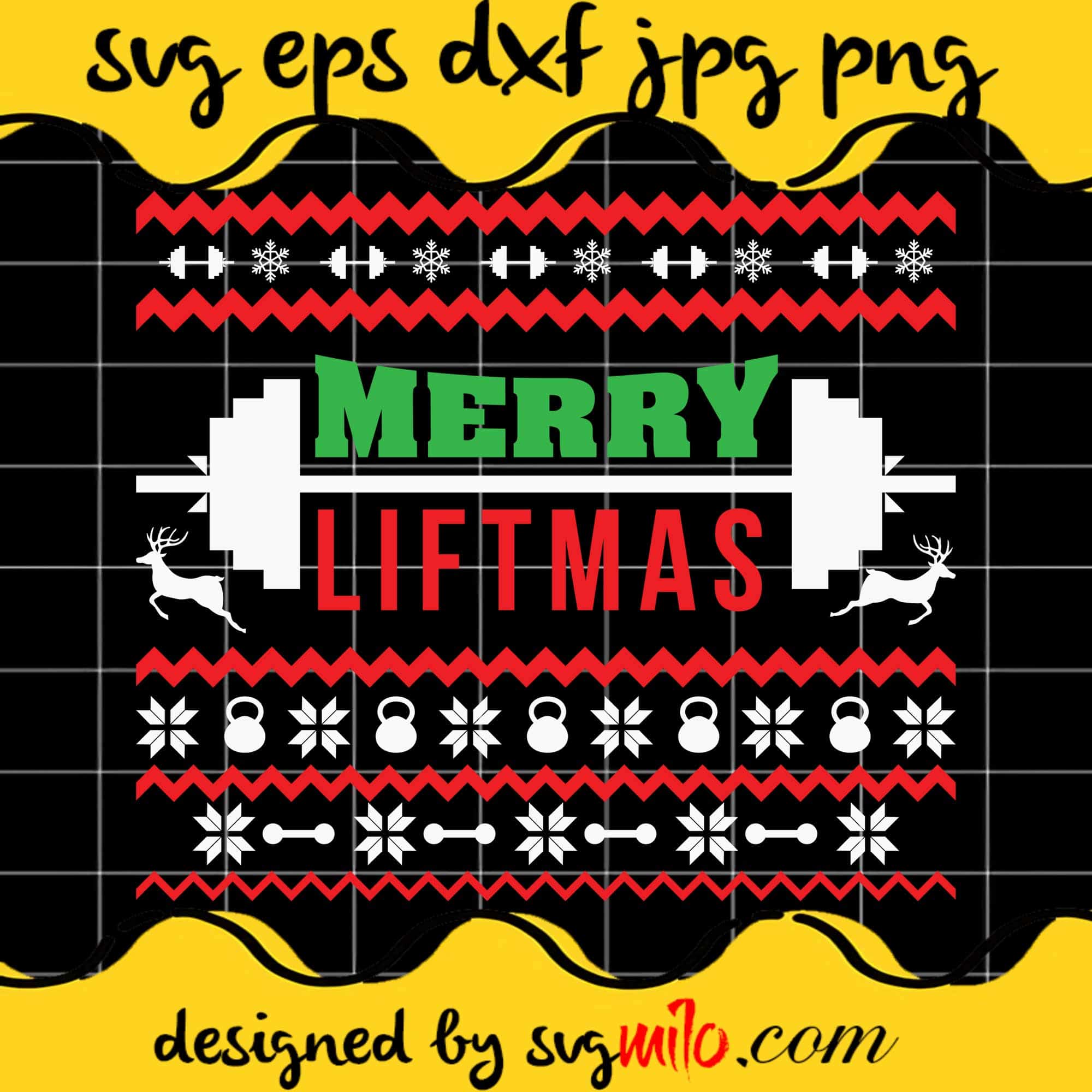 Merry Liftmas Christmas Funny Workout Cricut cut file, Silhouette cutting file,Premium Quality SVG - SVGMILO