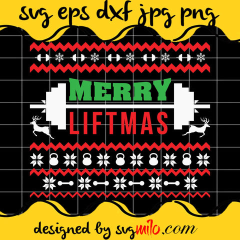 Merry Liftmas Christmas Funny Workout Cricut cut file, Silhouette cutting file,Premium Quality SVG - SVGMILO