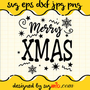 Merry Xmas SVG Cricut cut file, Silhouette cutting file,Premium Quality SVG - SVGMILO