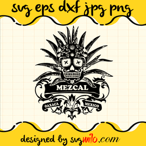 Mezcal SVG, Vintage Tequila SVG, Sugar Skull Graphic SVG, Halloween SVG, EPS, PNG, DXF, Premium Quality - SVGMILO