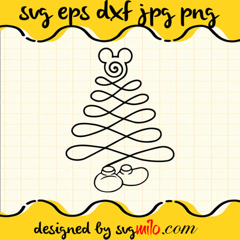 Mickey Christmas Tree File SVG Cricut cut file, Silhouette cutting file,Premium quality SVG - SVGMILO