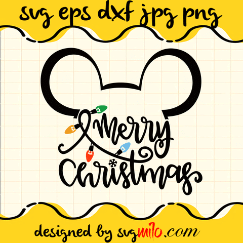 Mickey Merry Christmas Cricut cut file, Silhouette cutting file,Premium Quality SVG - SVGMILO