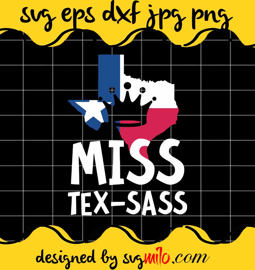 Miss Tex Sass cut file for cricut silhouette machine make craft handmade - SVGMILO