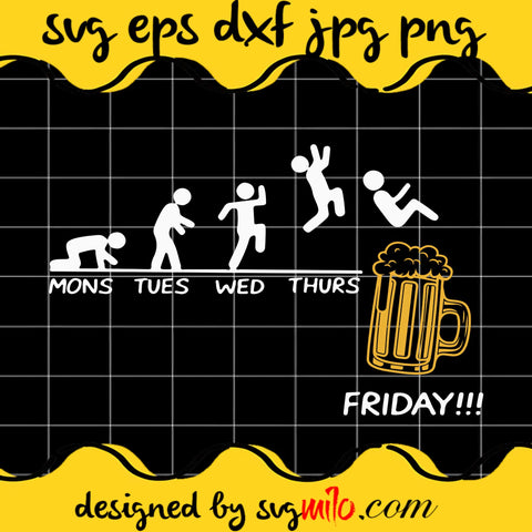 Mons Tues Wed Thurs Friday!!! SVG PNG DXF EPS Cut Files For Cricut Silhouette,Premium quality SVG - SVGMILO
