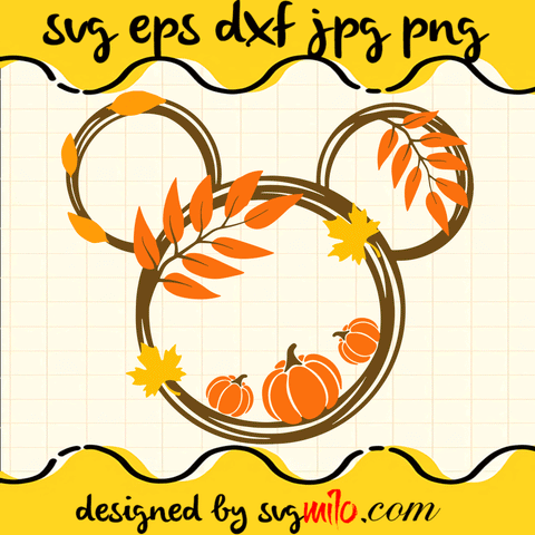 Mouse Head Pumpkin Fall Cricut cut file, Silhouette cutting file,Premium Quality SVG - SVGMILO