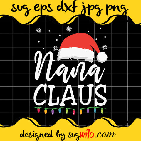 Nana Clause Christmas Light Cricut cut file, Silhouette cutting file,Premium Quality SVG - SVGMILO