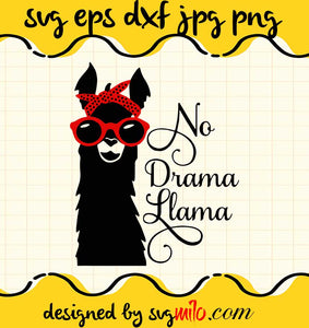 No Drama Llama cut file for cricut silhouette machine make craft handmade - SVGMILO