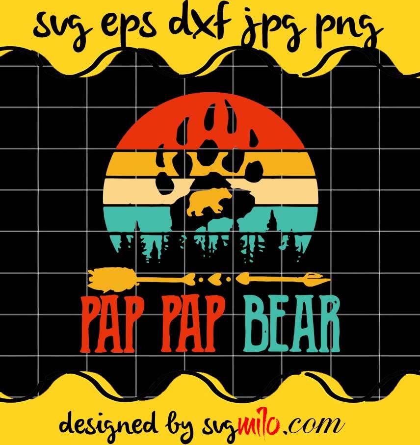 Pap Pap Bear cut file for cricut silhouette machine make craft handmade - SVGMILO