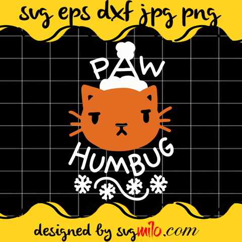 Paw Humbug Cat Cricut cut file, Silhouette cutting file,Premium Quality SVG - SVGMILO