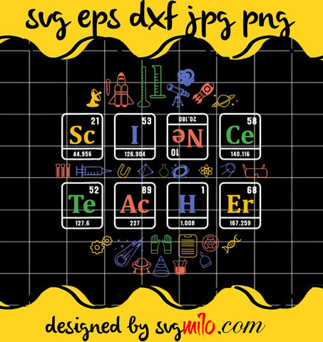 Periodic Table Chemistry Elements Science Teacher File SVG Cricut cut file, Silhouette cutting file,Premium quality SVG - SVGMILO