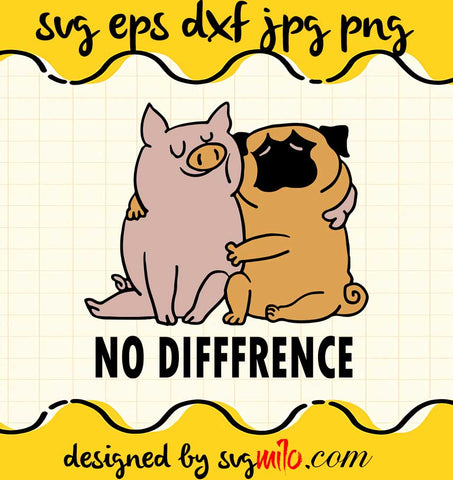 Pig And Dog No Difference cut file for cricut silhouette machine make craft handmade - SVGMILO