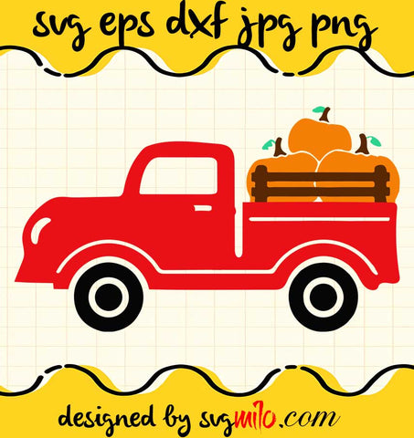 Pumpkin Truck Fall Pumpkin File SVG Cricut cut file, Silhouette cutting file,Premium quality SVG - SVGMILO