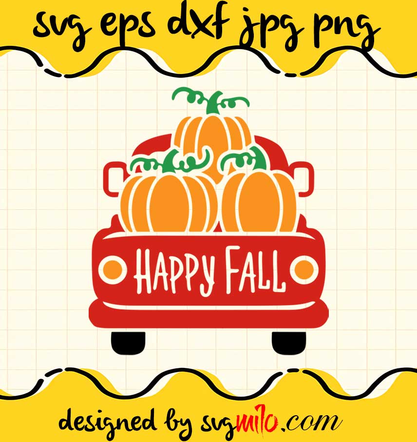 Pumpkin Truck Fall Truck File SVG Cricut cut file, Silhouette cutting file,Premium quality SVG - SVGMILO