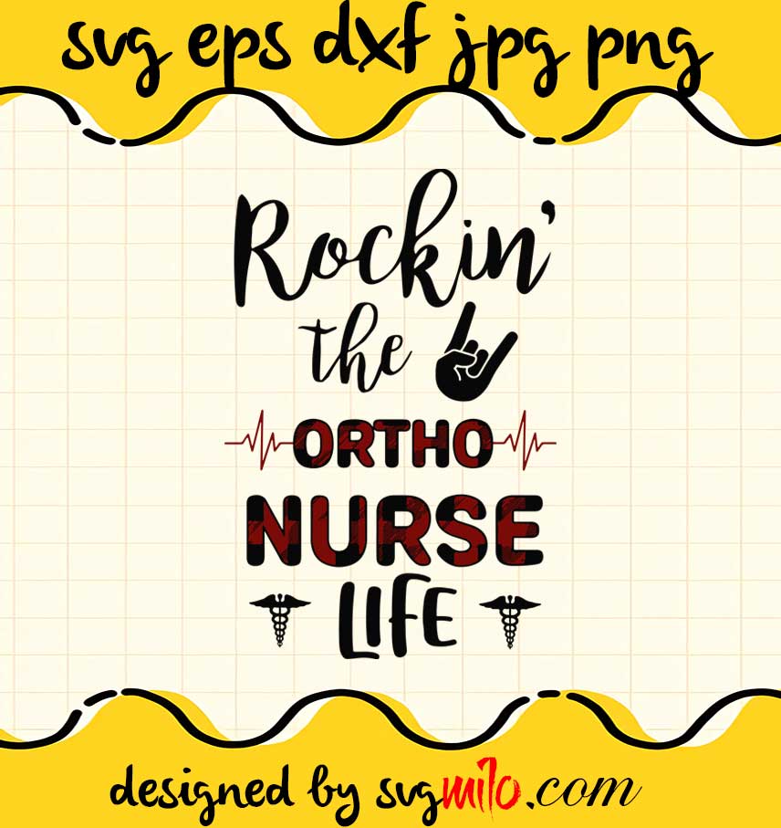 Red Plaid Rockin The Ortho Nurse Life cut file for cricut silhouette machine make craft handmade - SVGMILO