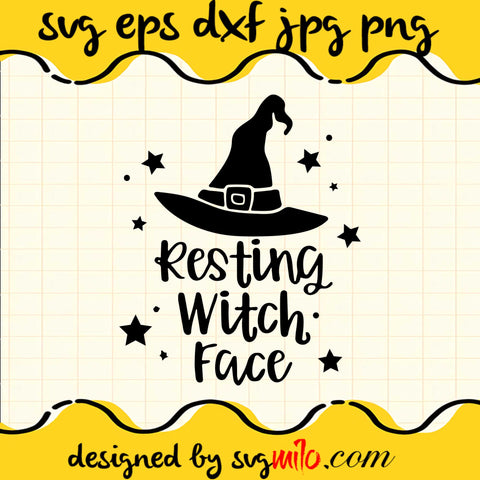 Resting Witch Face SVG PNG DXF EPS Cut Files For Cricut Silhouette,Premium quality SVG - SVGMILO