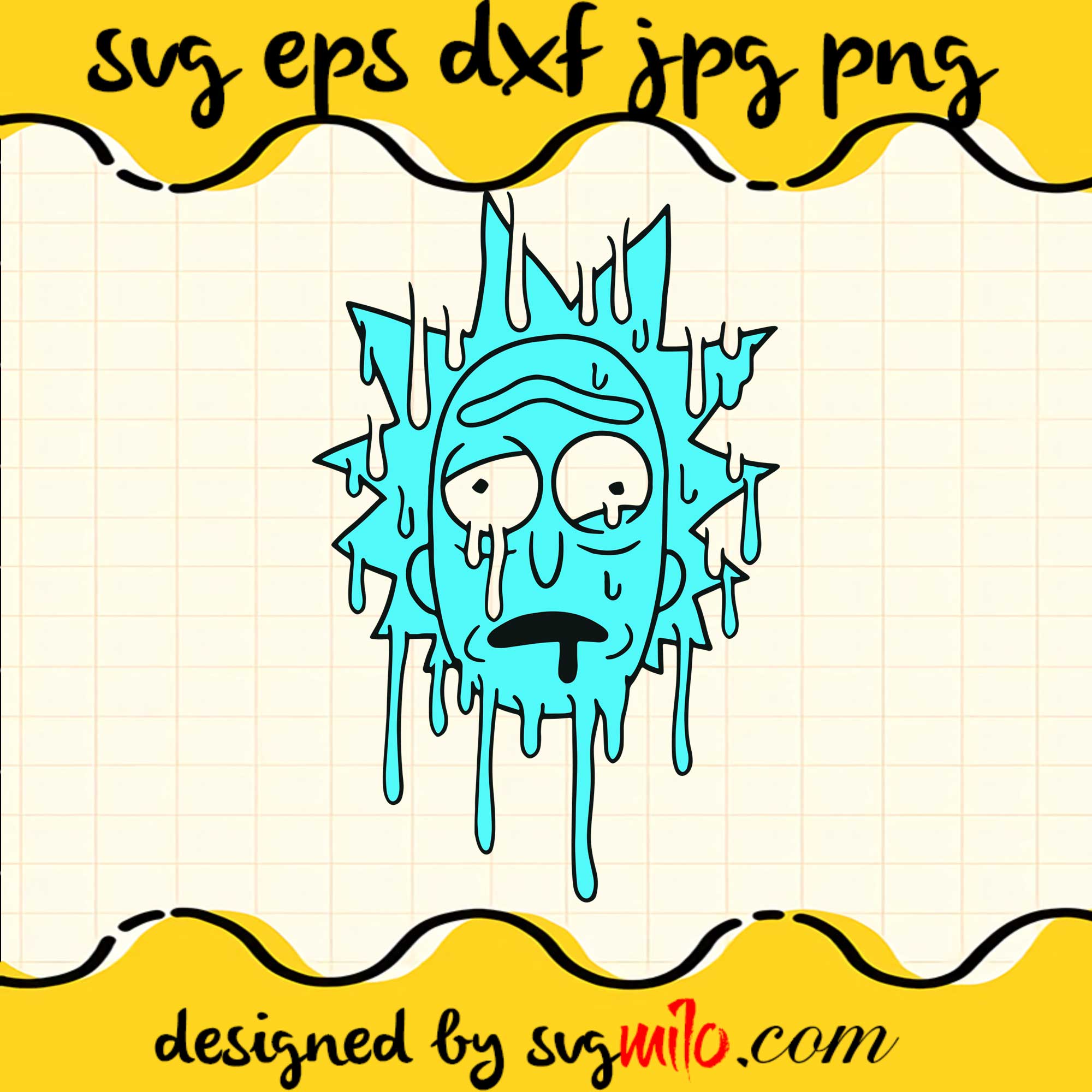 rick and morty GROSS FACE STICKER 2 - Pro Sport Stickers
