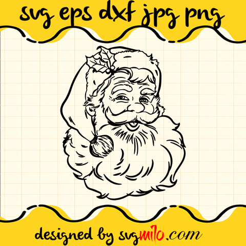 Santa Claus Face Cricut cut file, Silhouette cutting file,Premium Quality SVG - SVGMILO