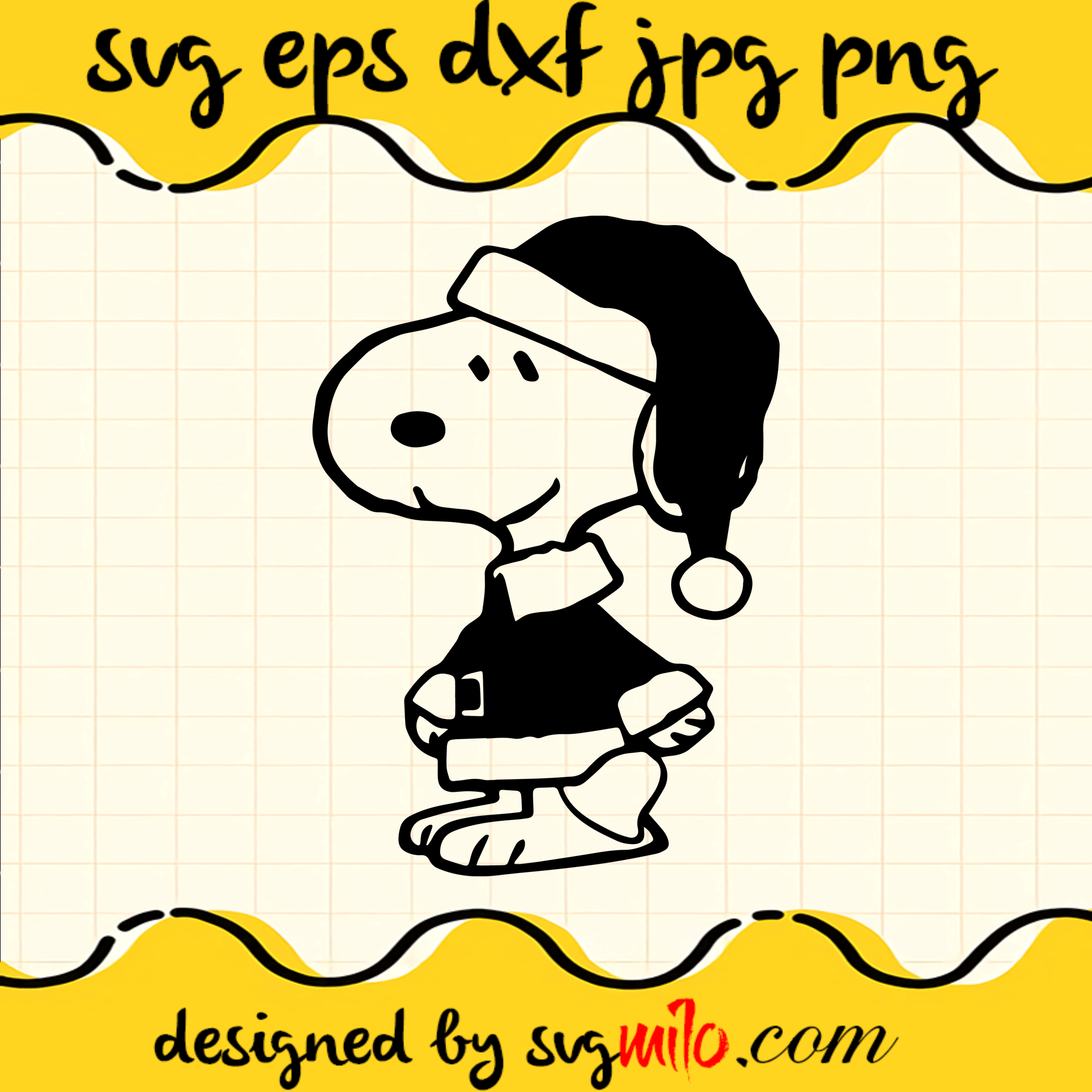 Santa Snoopy SVG, Christmas SVG, Snoopy  SVG, EPS, PNG, DXF, Premium Quality - SVGMILO