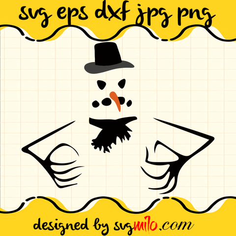 Scary Snowman SVG, Christmas SVG, Halloween SVG, EPS, PNG, DXF, Premium Quality - SVGMILO