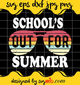 Schools Out For Summer cut file for cricut silhouette machine make craft handmade - SVGMILO