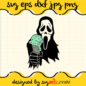 Scream Ghost Face Ice Scream Toddler SVG, Halloween SVG, EPS, PNG, DXF, Premium Quality - SVGMILO