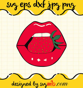 Sexy Strawberry Lips Red Lipstick Woman Strawberries Mouth Premium File SVG PNG EPS DXF – Cricut cut file, Silhouette cutting file,Premium quality SVG - SVGMILO