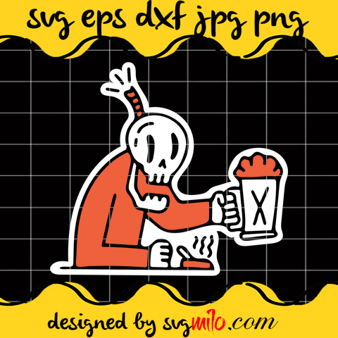 Skeleton Beer Cricut cut file, Silhouette cutting file,Premium Quality SVG - SVGMILO