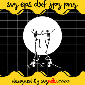 Skeleton Moon Dance SVG PNG DXF EPS Cut Files For Cricut Silhouette,Premium quality SVG - SVGMILO