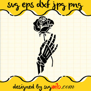 Skull & Rose Print SVG Cut Files For Cricut Silhouette,Premium Quality SVG - SVGMILO