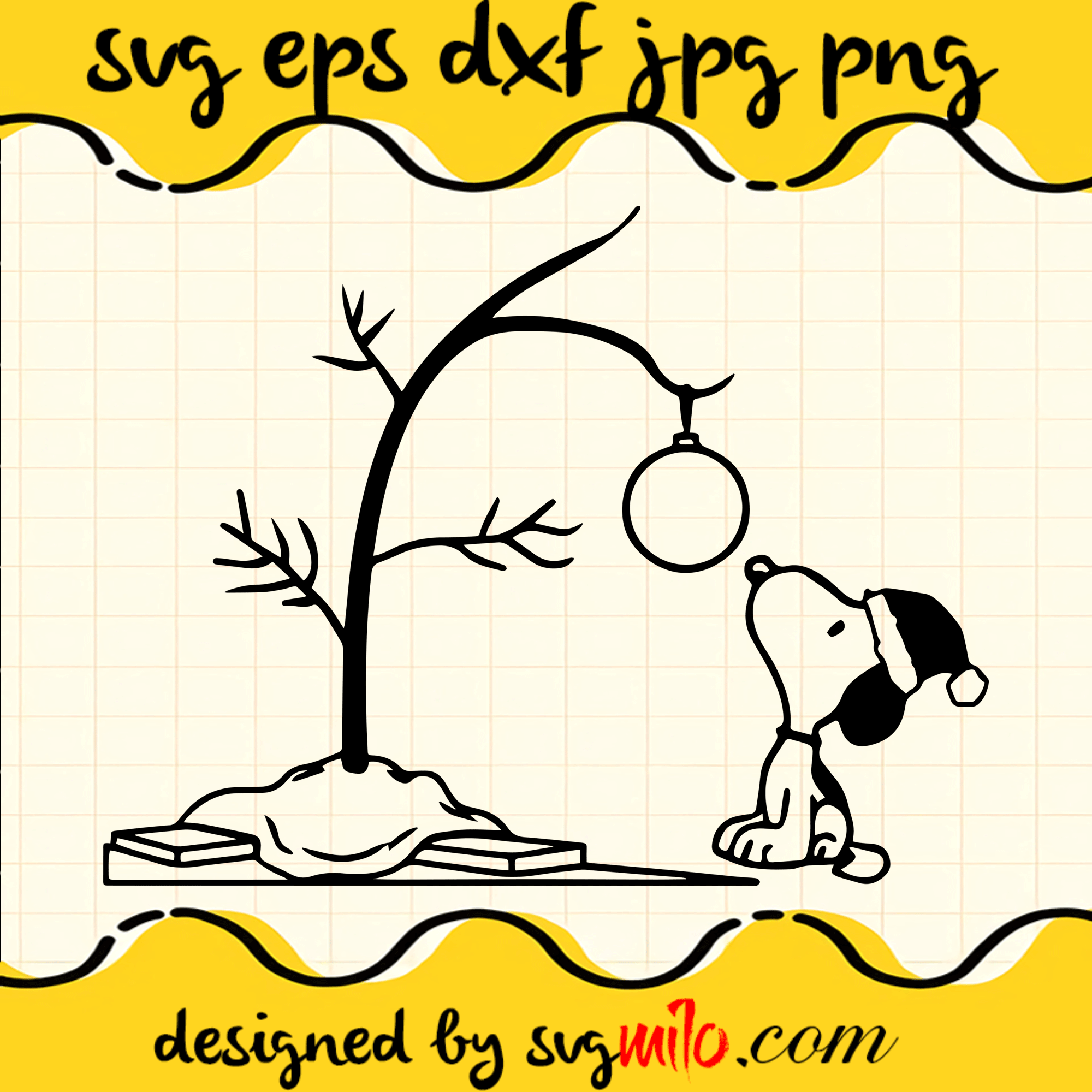 Snoopy SVG, Christmas SVG, Santa Snoopy SVG, EPS, PNG, DXF, Premium Quality - SVGMILO