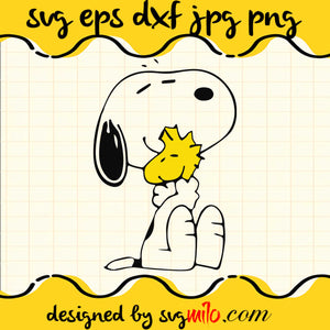 Snoopy Woodstock Hug Cute SVG PNG DXF EPS Cut Files For Cricut Silhouette,Premium quality SVG - SVGMILO