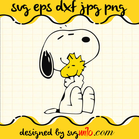 Snoopy Woodstock Hug Cute SVG PNG DXF EPS Cut Files For Cricut Silhouette,Premium quality SVG - SVGMILO