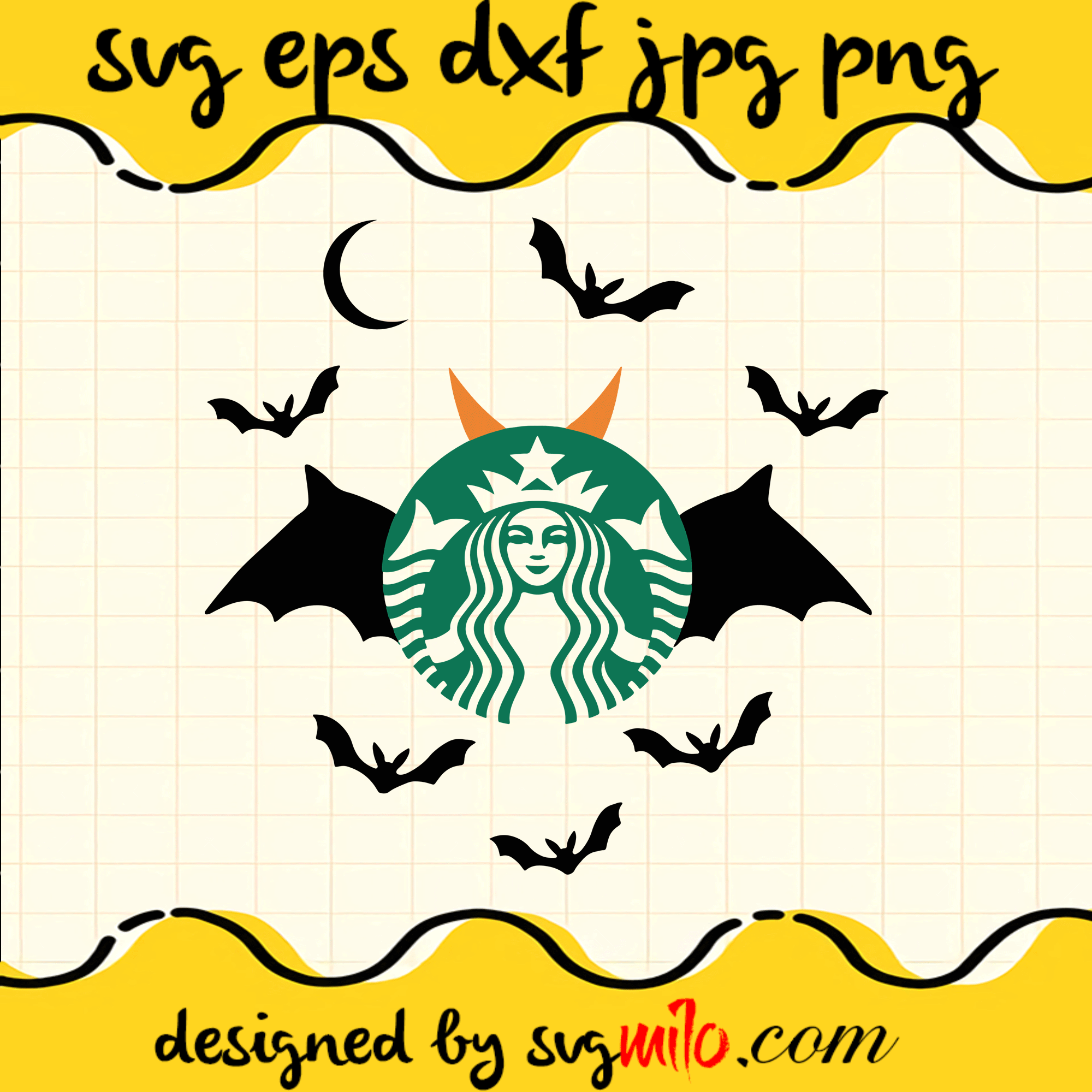 Starbucks Halloween Cricut cut file, Silhouette cutting file,Premium Quality SVG - SVGMILO