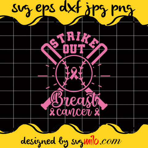 Strike Out Breast Cancer Awareness Cricut cut file, Silhouette cutting file,Premium Quality SVG - SVGMILO