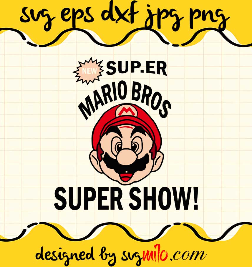 Super Mario Bros Super Show cut file for cricut silhouette machine make craft handmade - SVGMILO