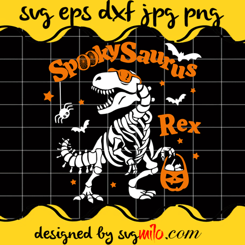 T-Rex With Pumpkin Cricut cut file, Silhouette cutting file,Premium Quality SVG - SVGMILO