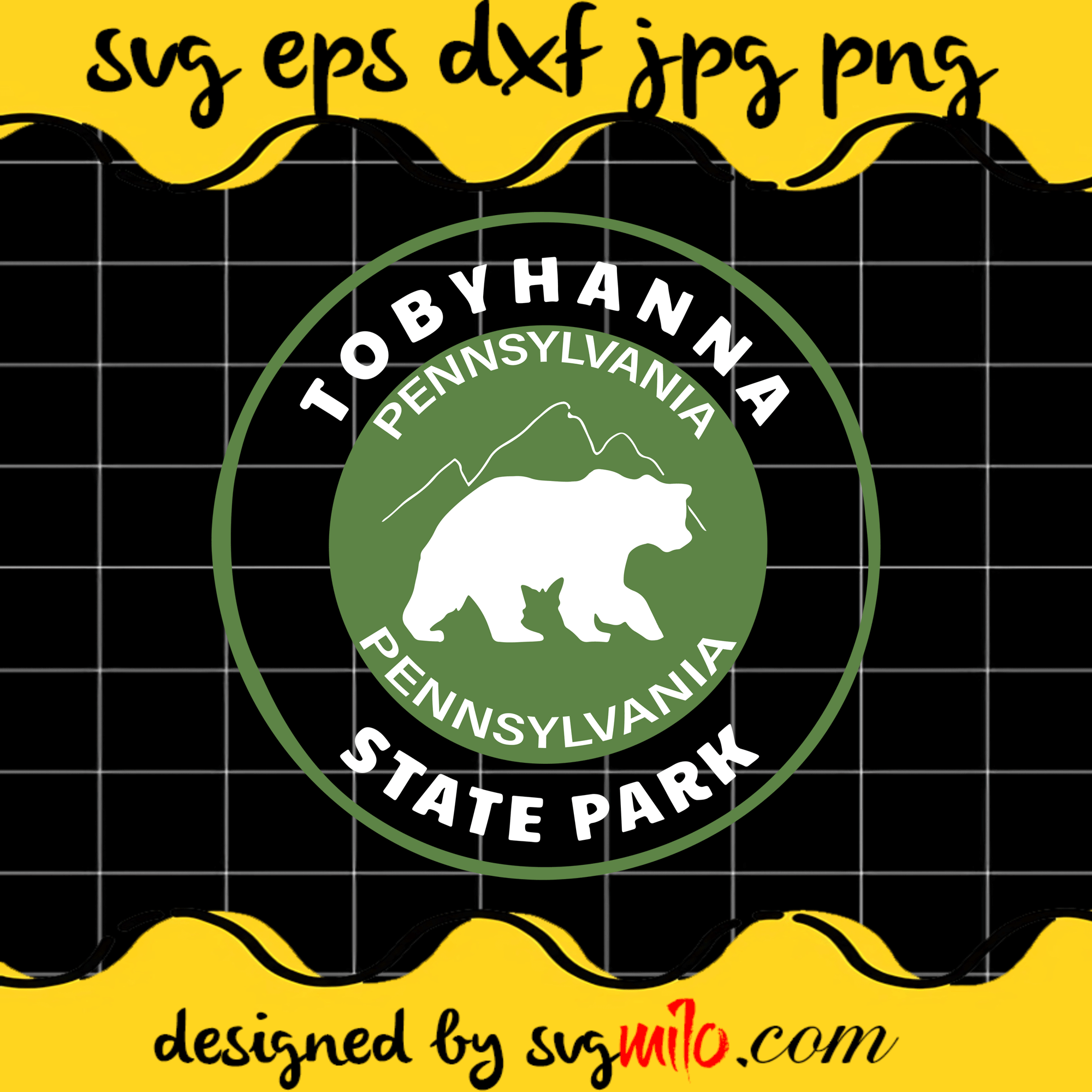 Tobyhanna State Park SVG, Bear SVG, EPS, PNG, DXF, Premium Quality - SVGMILO