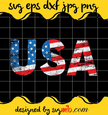 USA American Flag Distressed Graphic cut file for cricut silhouette machine make craft handmade - SVGMILO