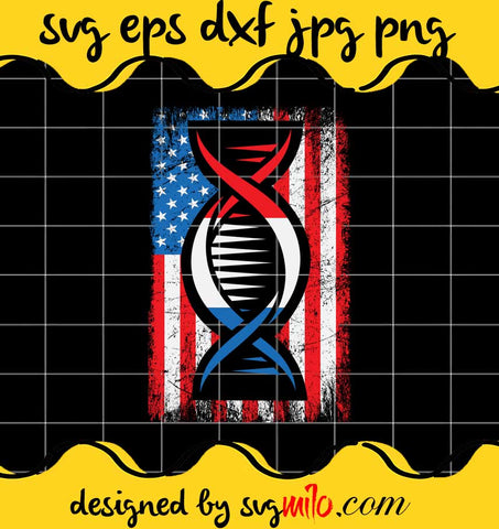 USA Flag DNA for Ancestor  cut file for cricut silhouette machine make craft handmade - SVGMILO