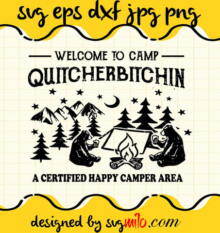 Happy Campers SVG cut files camping svg file canoe svg file
