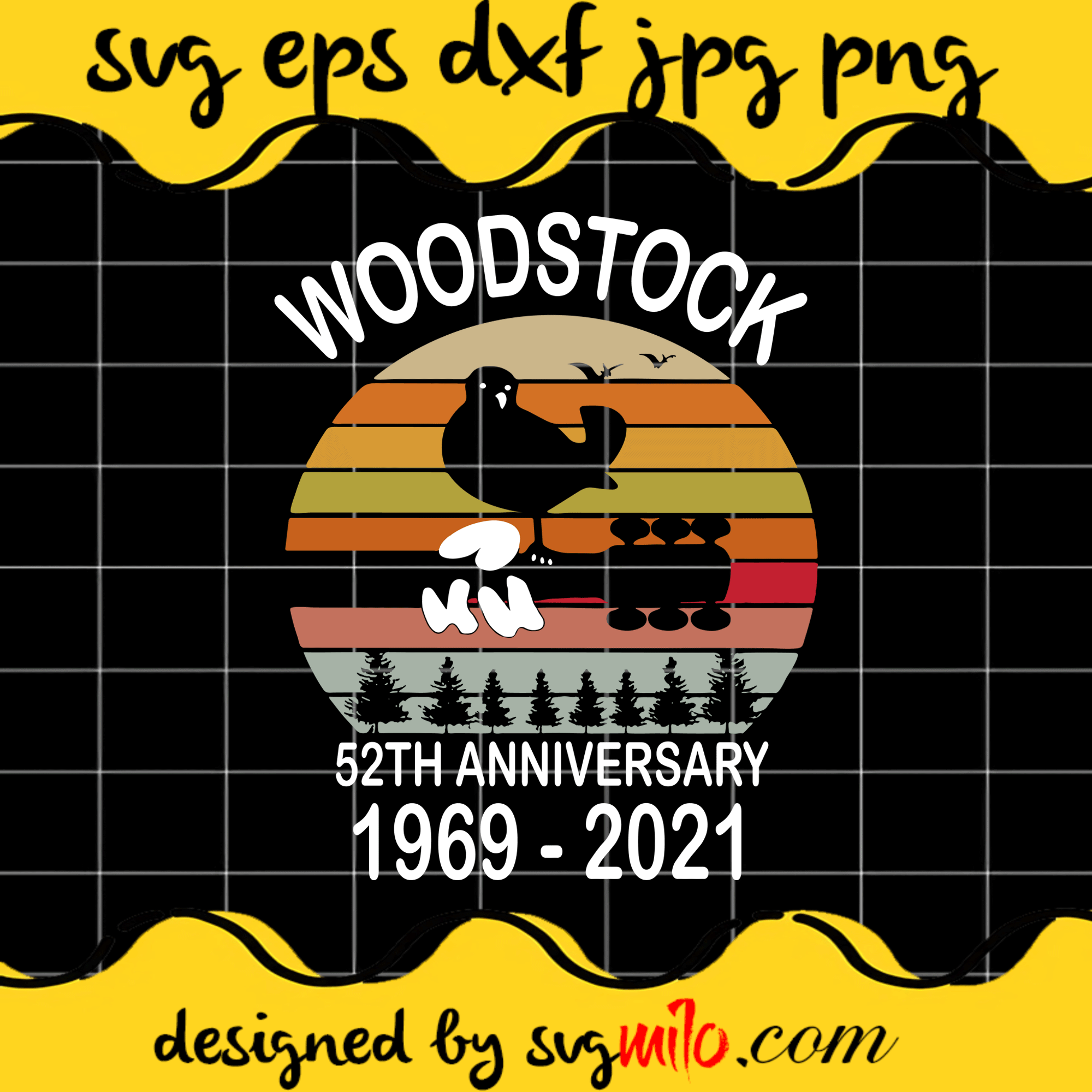 Woodstock SVG, Days of Peace & Music 1969 SVG Cut Files For Cricut Silhouette,Premium Quality SVG - SVGMILO
