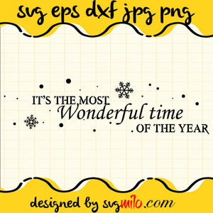 Xmas The Most Wonderful Time Of The Year Cricut cut file, Silhouette cutting file,Premium Quality SVG - SVGMILO